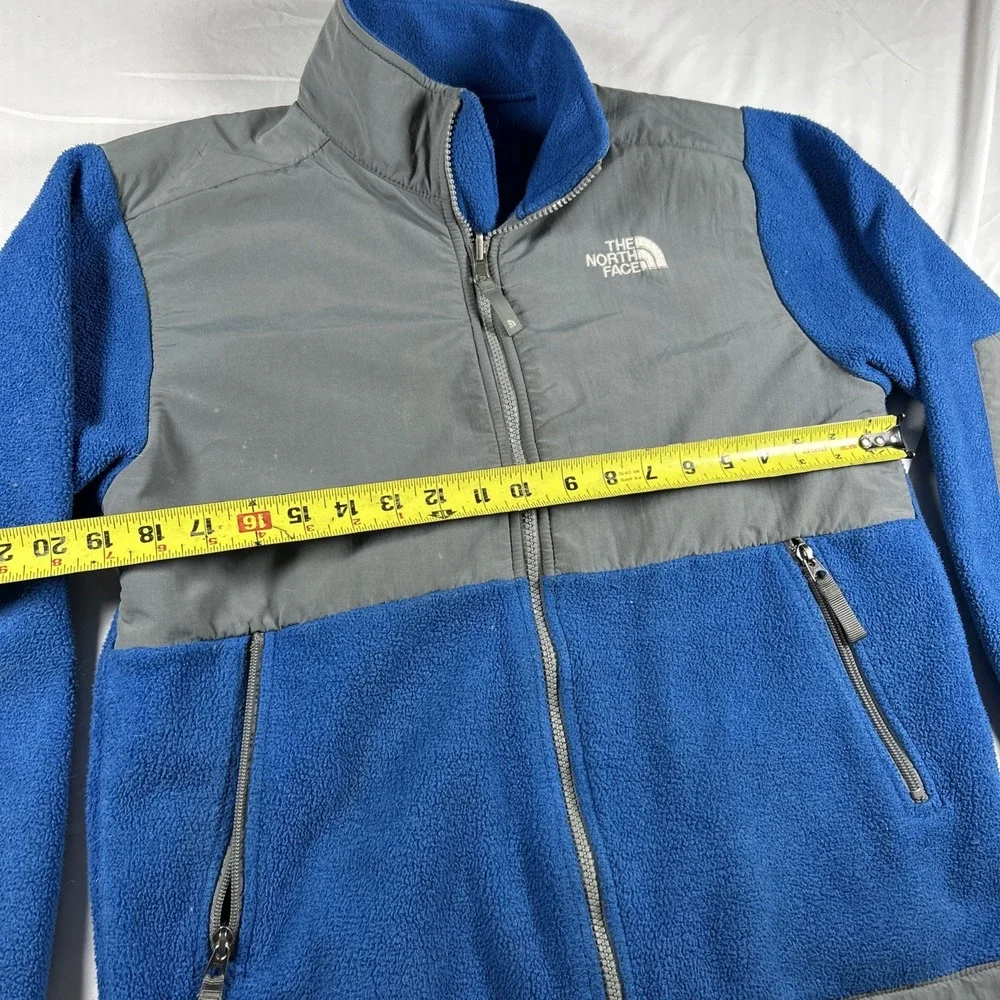 The North Face Denali Fleece Full Zip Jacket Blue Gray Boys Size Large
